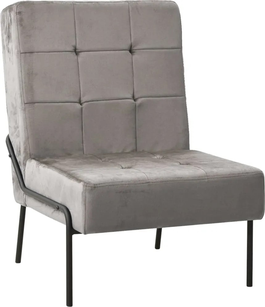 vidaXL világosszürke bársony pihenőszék 65 x 79 x 87 cm