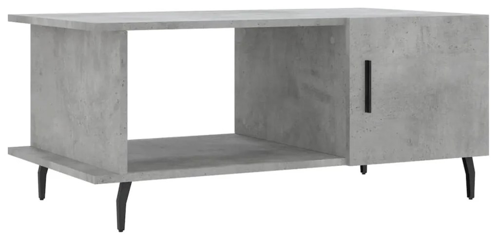 Betonszürke szerelt fa dohányzóasztal 90 x 50 x 40 cm
