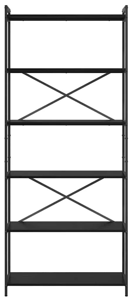 Könyvszekrény Musta tammi 80 x 30 x 188 cm Faanyag
