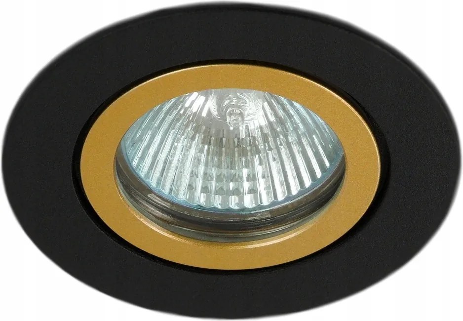 Hermetikus Alumínium Lámpatest Kerek GU10 Fekete Arany IP65