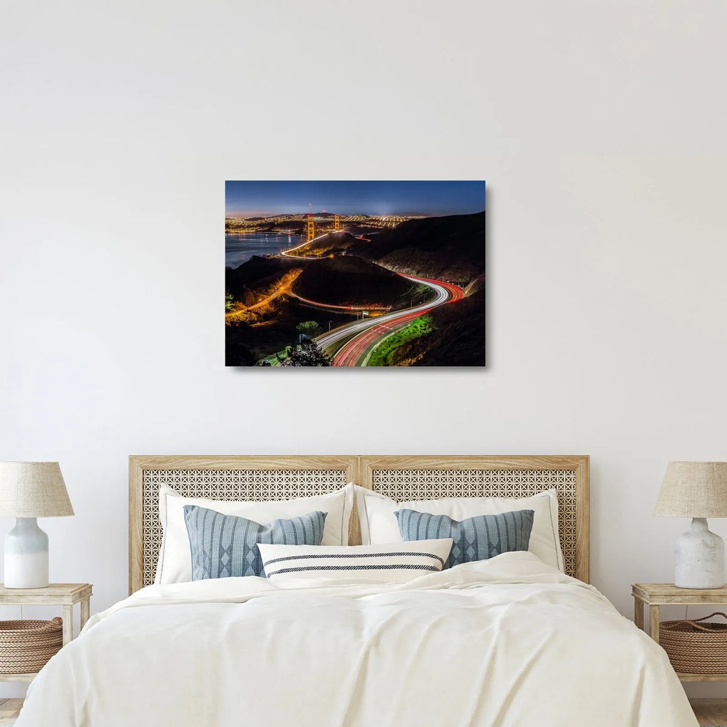 Kép - Golden Gate Bridge (üvegen) (70x50 cm)