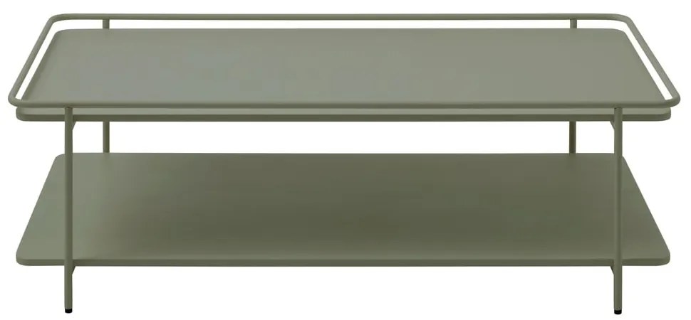 Zöld fém dohányzóasztal 55x110 cm Yuba – Unique Furniture