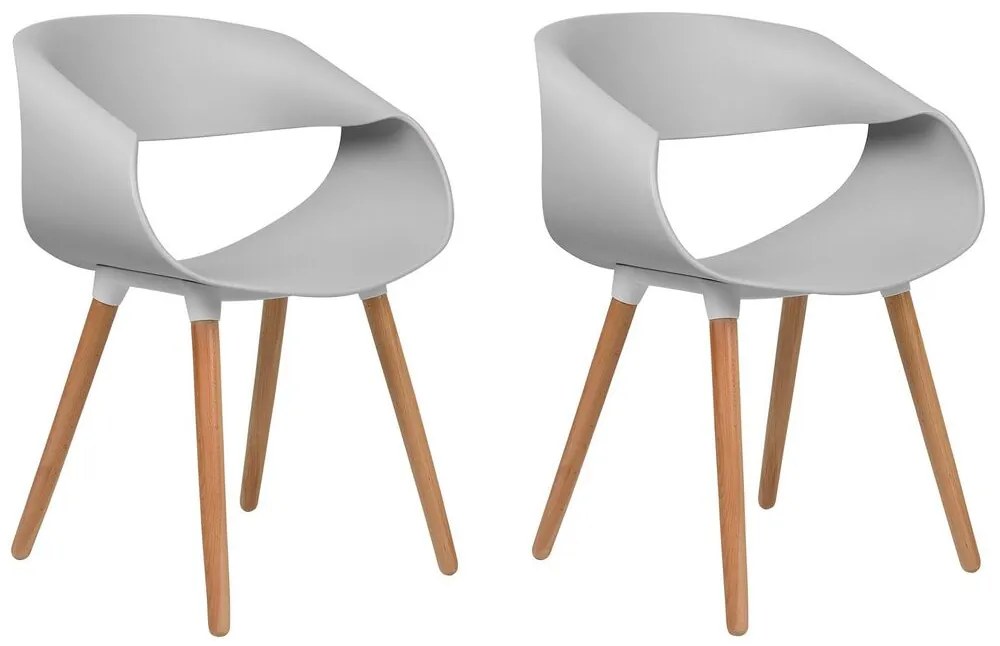 Design 2 Darabos Szürke Szék Szett CHARLOTTE Beliani