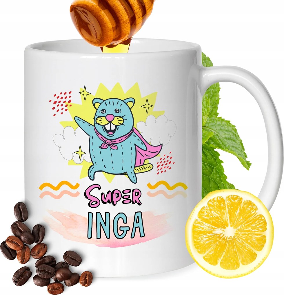 Bögre Inga Barátnő Feleség Ajándék Nyomtatott Fehér 330ml