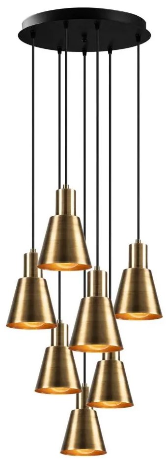 Kábelcsillár KEM 7xE27/40W/230V arany