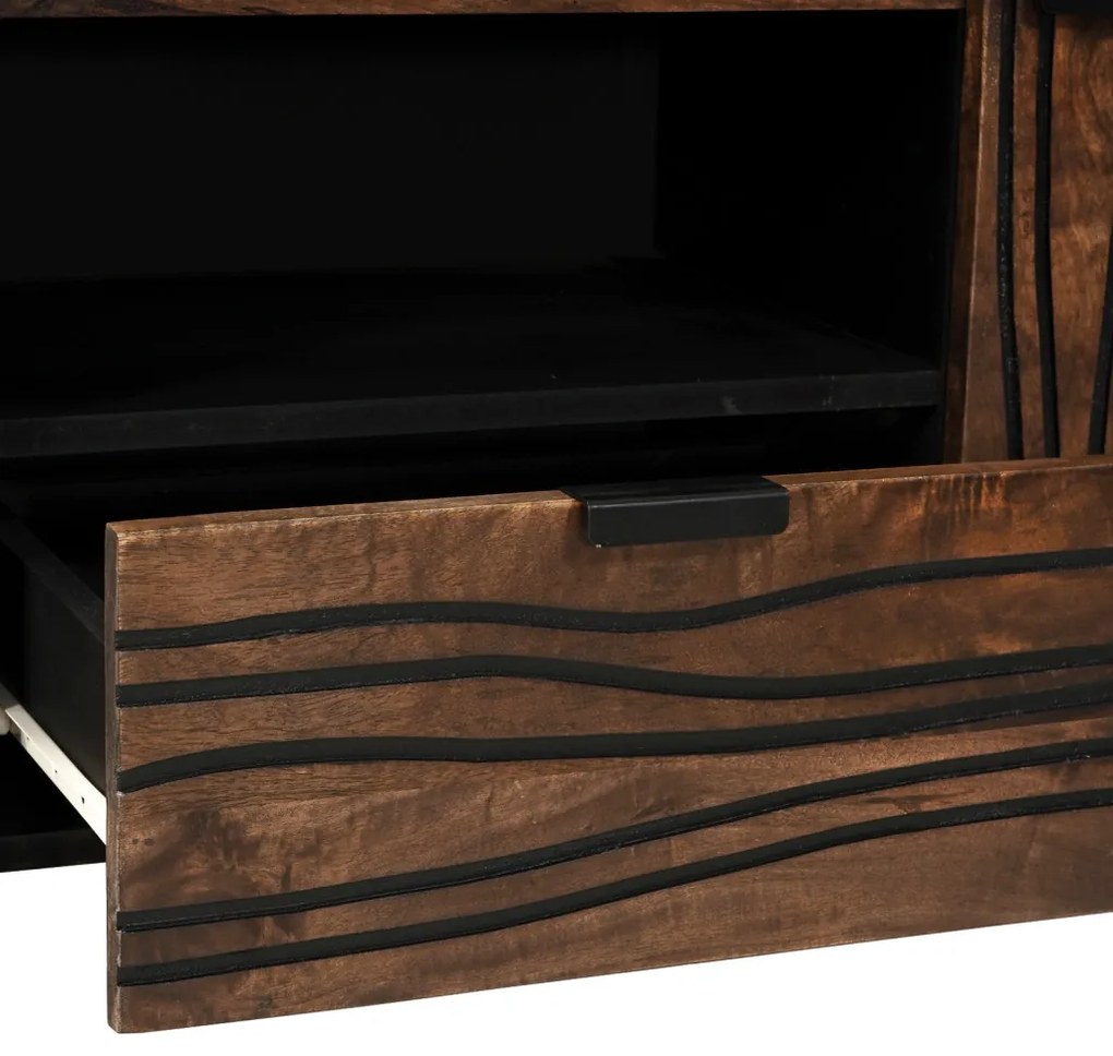 TV szekrény - 105 x 33.5 x 46 cm, tömör mangófából.