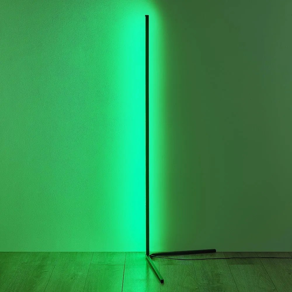 Fekete LED állólámpa (magasság 141 cm) Level – Trio