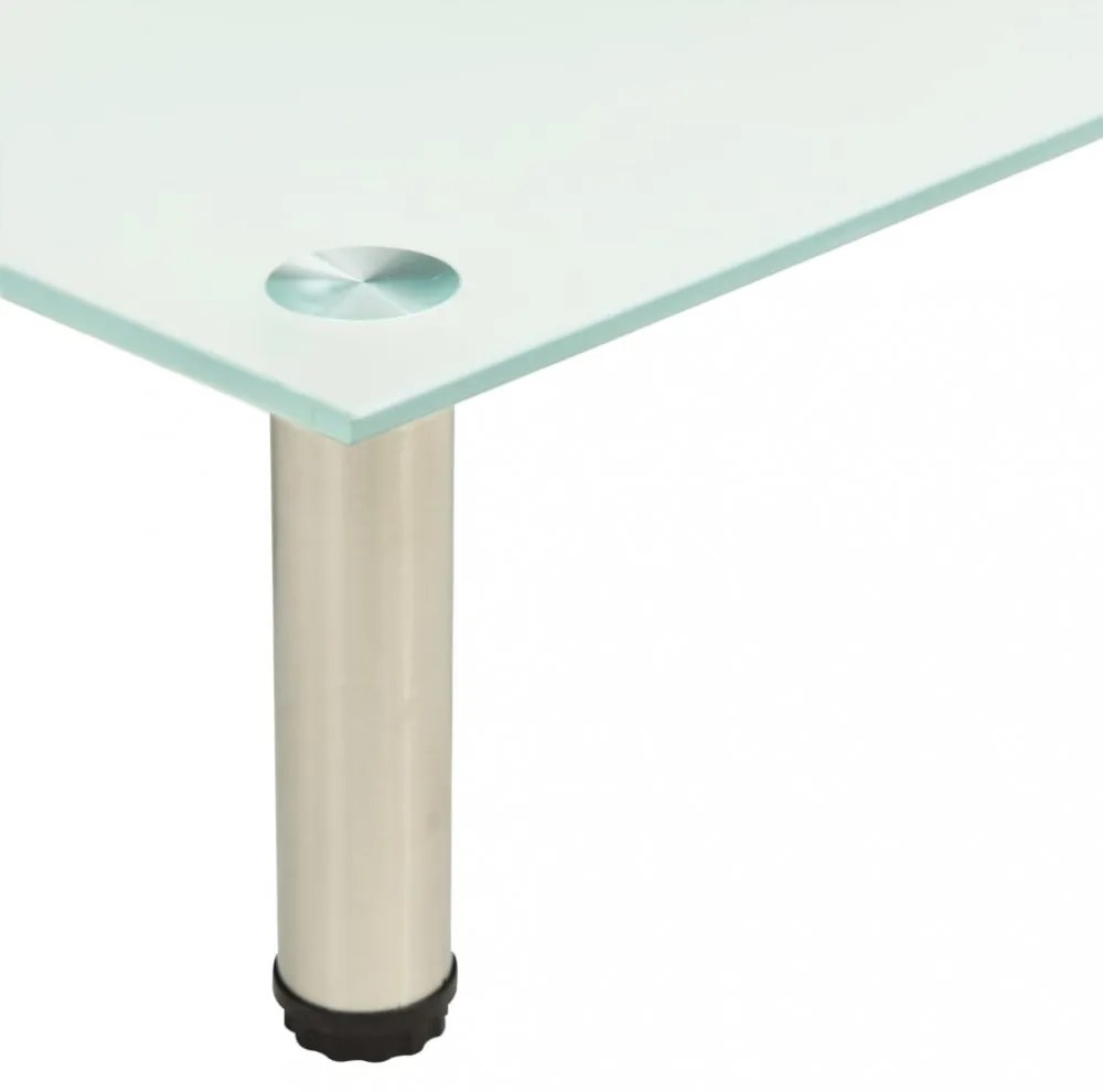 322759 TV Stand Frosted 40x35x17 cm Tempered Glass