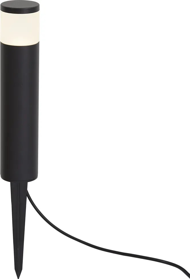 Modern kültéri oszlop lámpa 12V fekete LED-del IP65 - Voltaire Palo