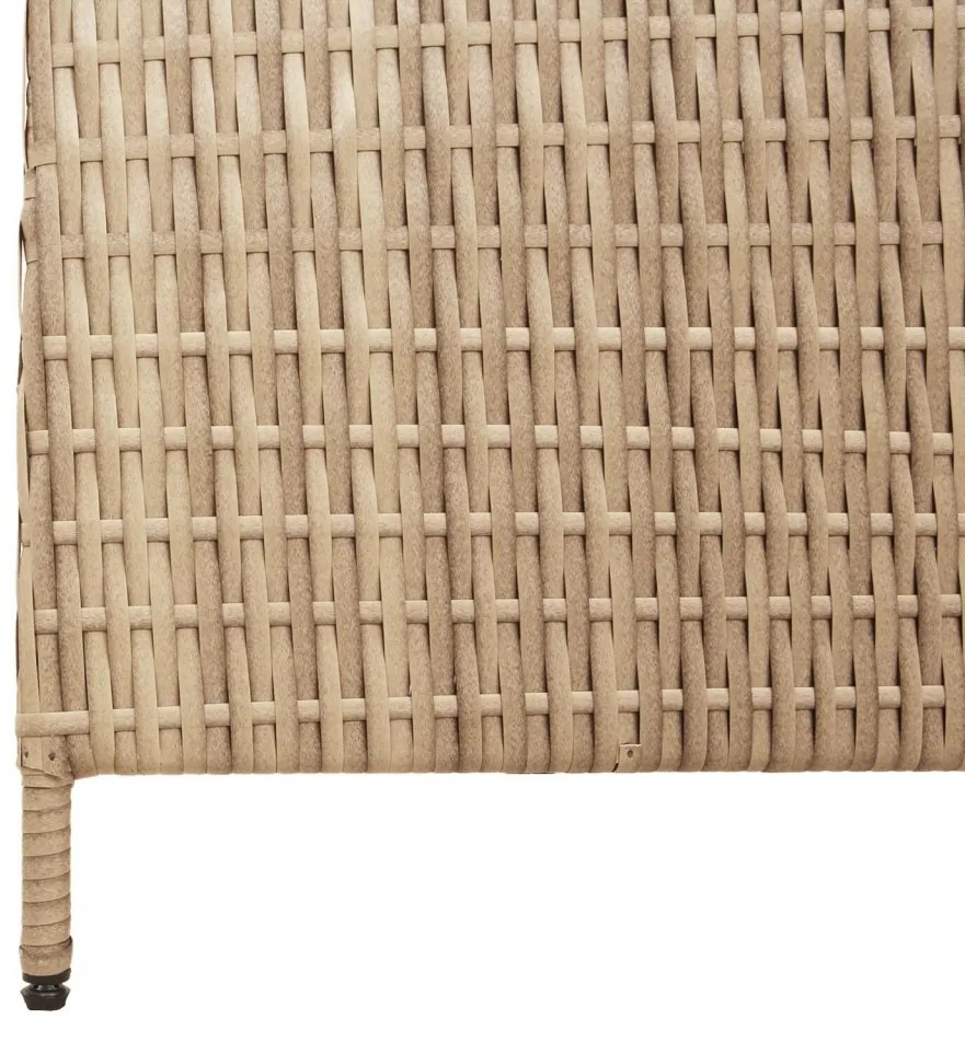 5 Paneles Páraván Összecsukható Bézs 245x180 cm Poly Rattan