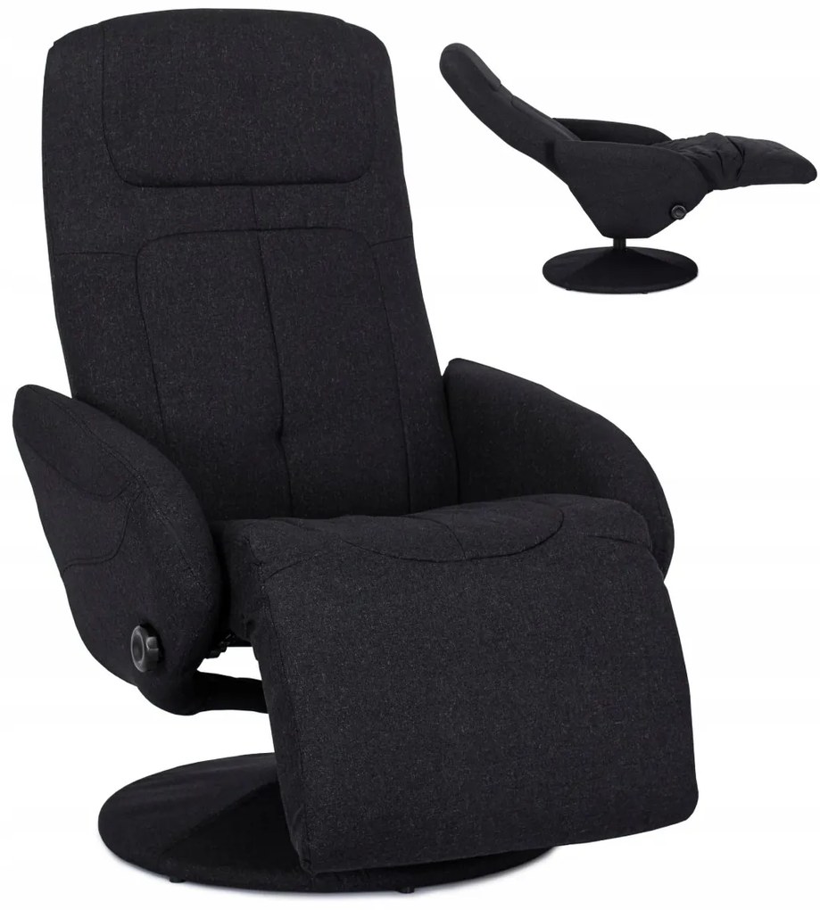 Modern Fotel Fekete Szövet Kárpittal. TONY