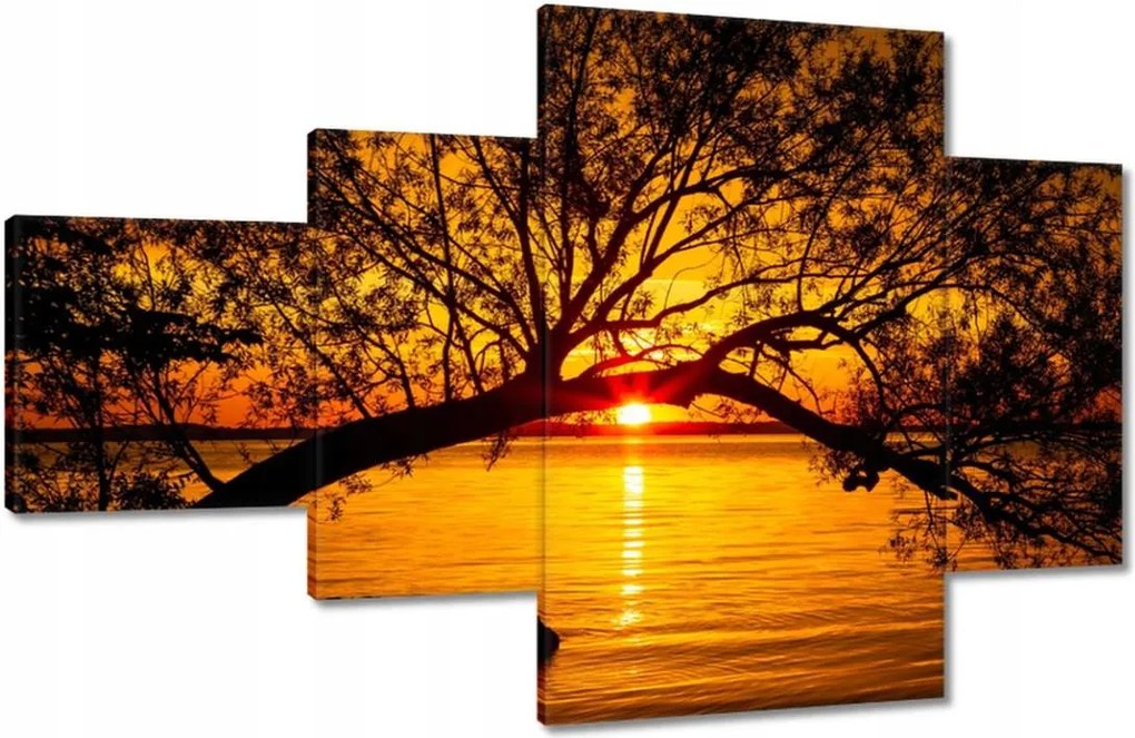 Vászonkép 130x80 Tengerpart Fa Tenger