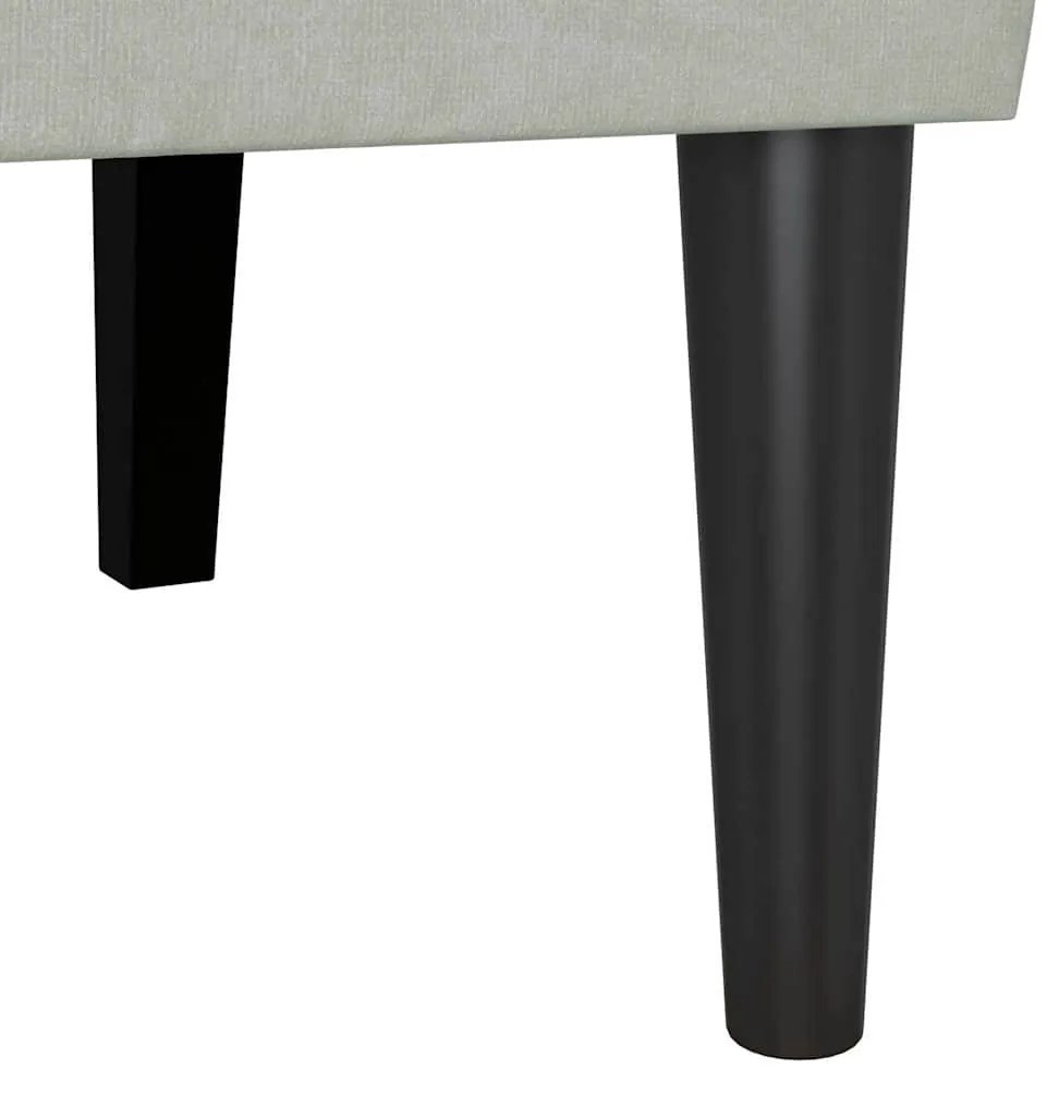 Chesterfield Pad Világosszürke 112 x 65,5 x 75 cm Bársony