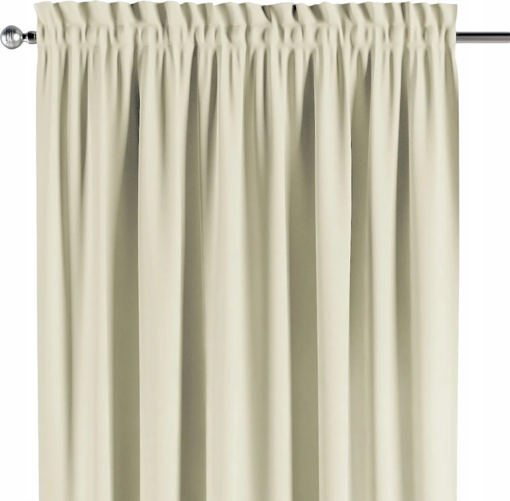 Csatornafüggöny frufruval 1 db 130x260cm krémszínű