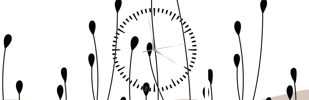 Kép - Grafikus rét N⁰1 (órával) (90x30 cm)