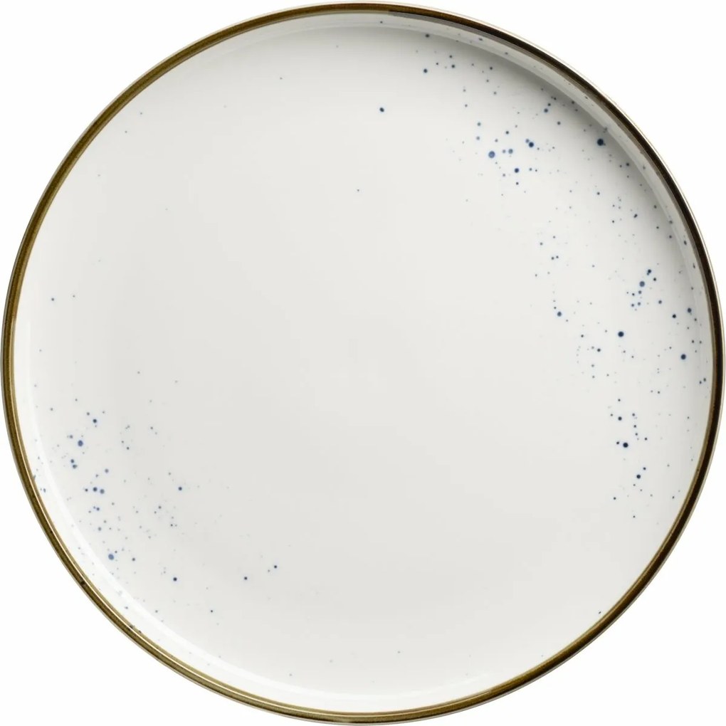 Mäser Sekély tányér Pintar Fehér kék pöttyök 27 cm