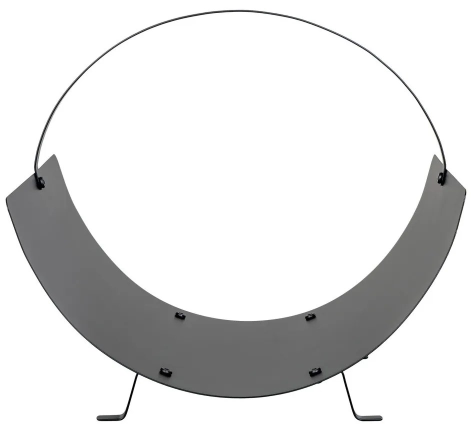 Tires acél tűzifa tartó, fekete 40x35x33,5 cm