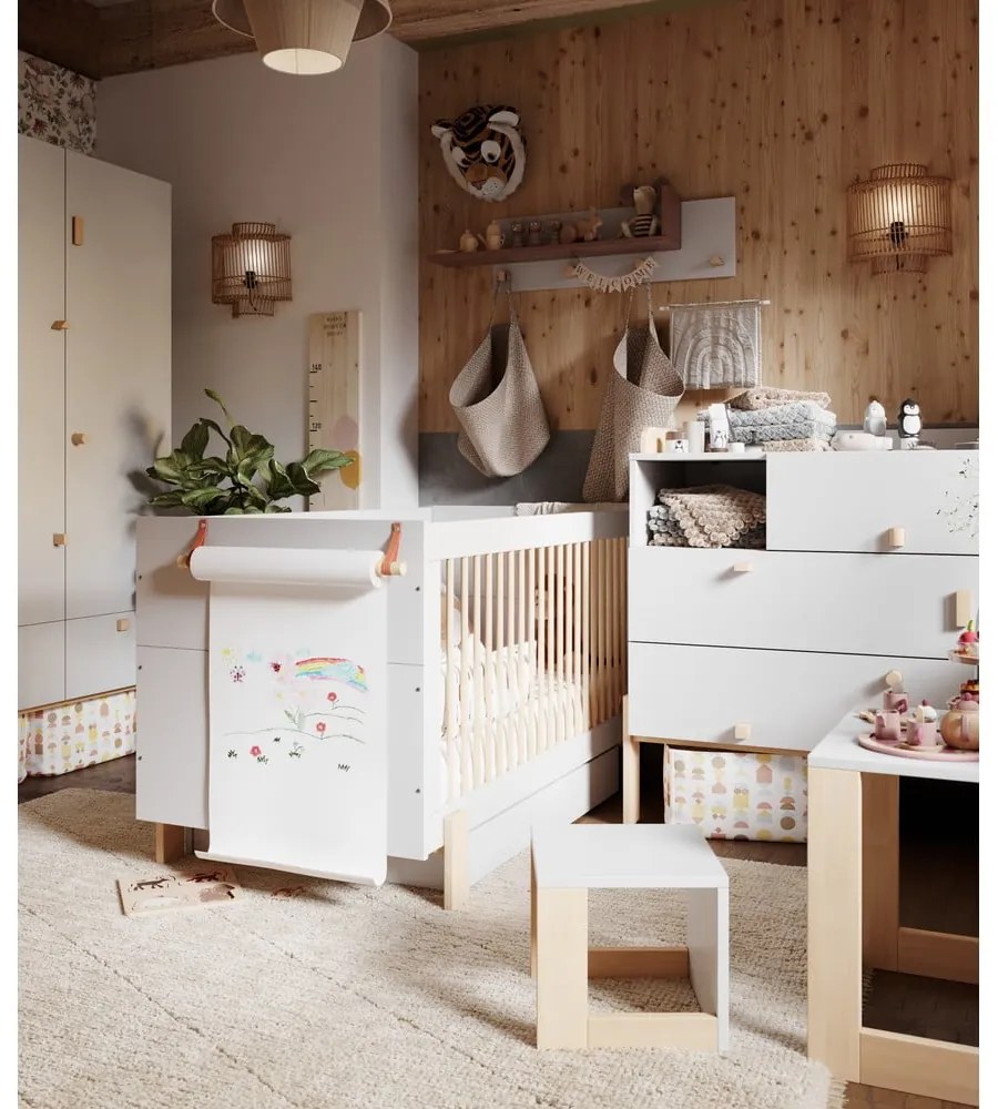 Világosszürke pelenkázó feltét Cube - Pinio