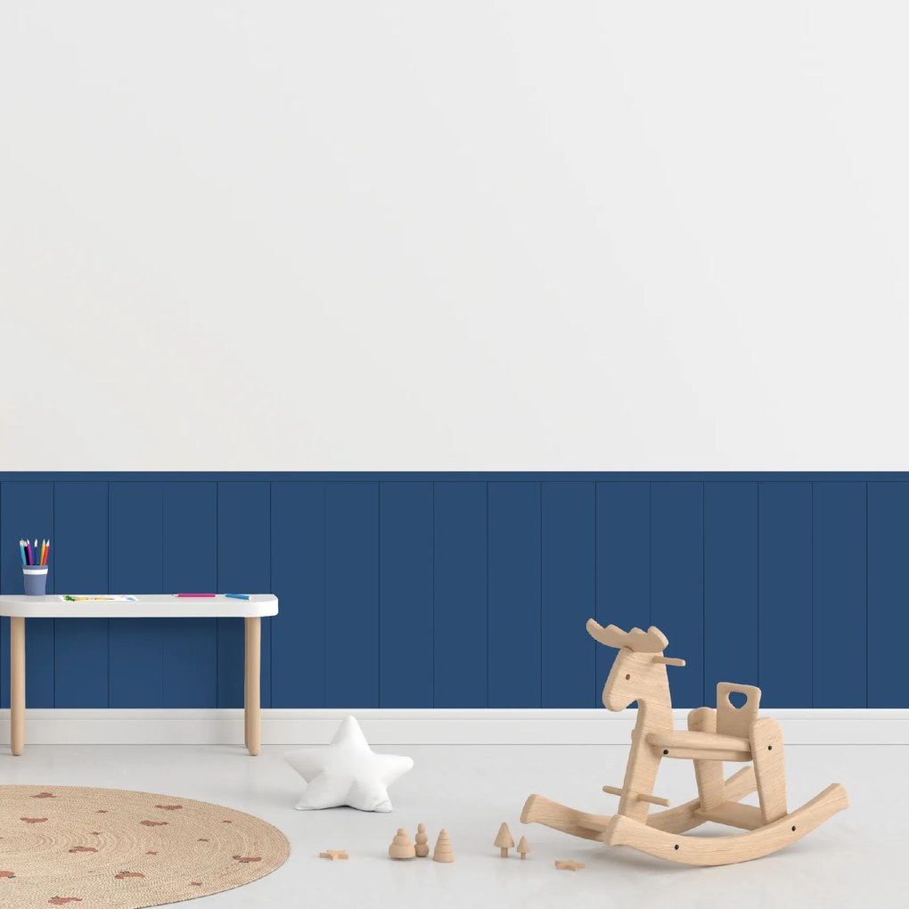 PIPPER. Textil öntapadó tapéta - Egy téglalap - Acélkék színű Méret: 60cm, Szín: Sötét