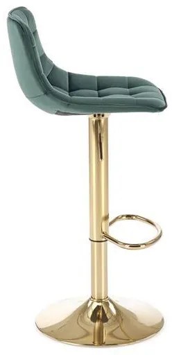 H-117 bárszék sötétzöld, arany