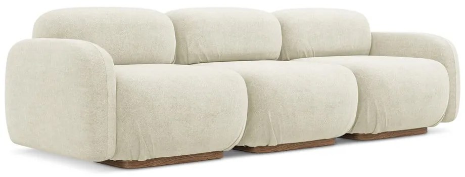 Krémszínű buklé moduláris kanapé 270 cm Ailani – Makamii