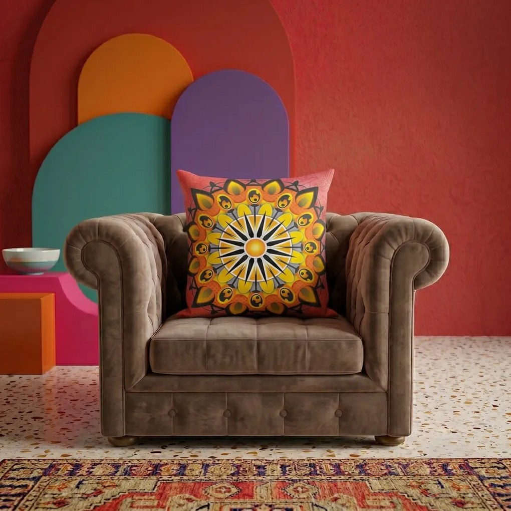 Díszpárna, 43×43 cm – MANDALA-19
