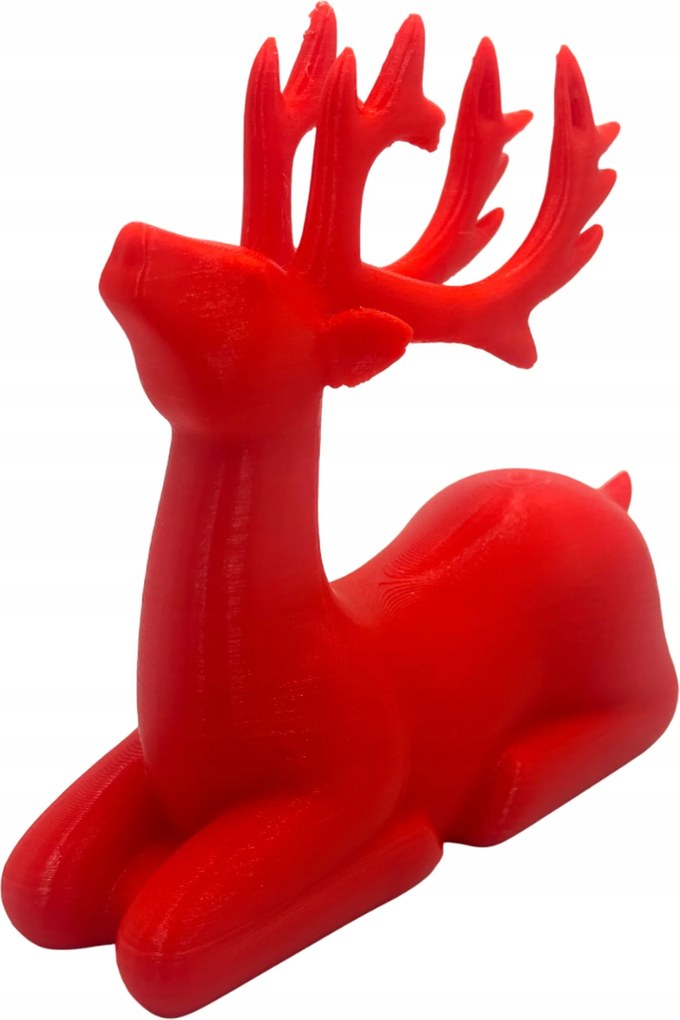 Karácsonyi figura Szarvas Fekvő Rénszarvas Dekoráció Piros