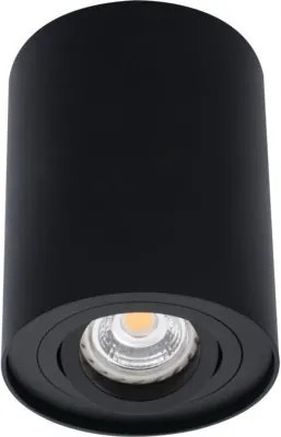 Falra szerelhető halogén mozgatható Spot lámpatest kerek Bord GU10 fekete Kanlux