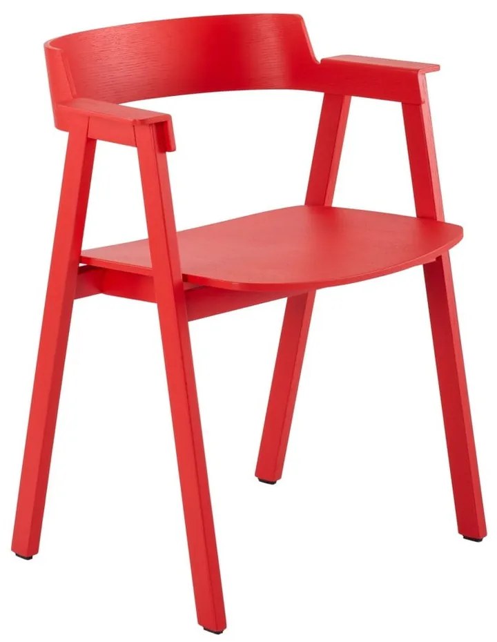 Piros tölgyfa karfás étkezőszék Flip – Gazzda