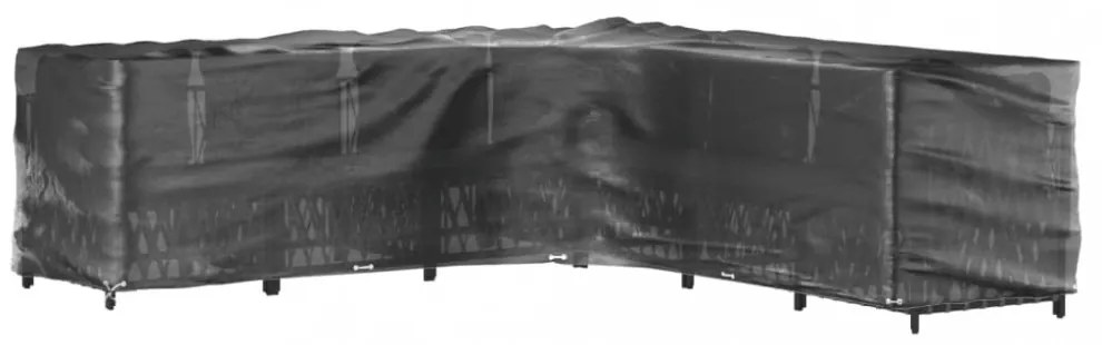 2 db L-alakú kerti bútorhuzat 20 fűzőlyukkal 300x300x90 cm