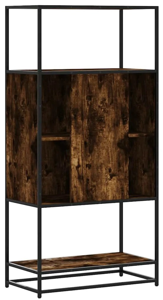 Highboard sonoma tölgy 68x35x139 cm gépelt fa és fém