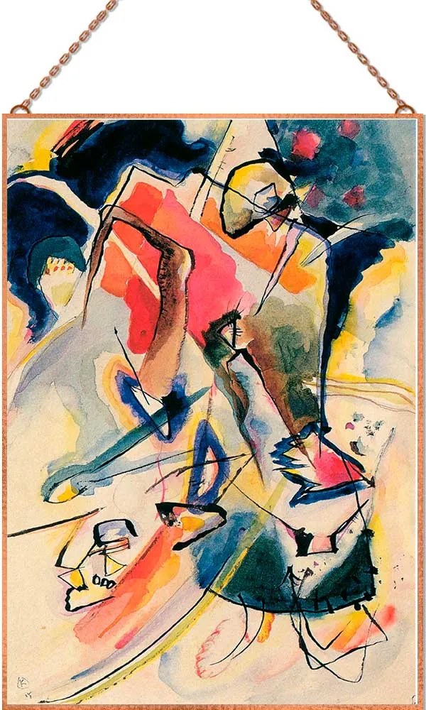 Kandinszkij - Female Figure üvegkép, falikép