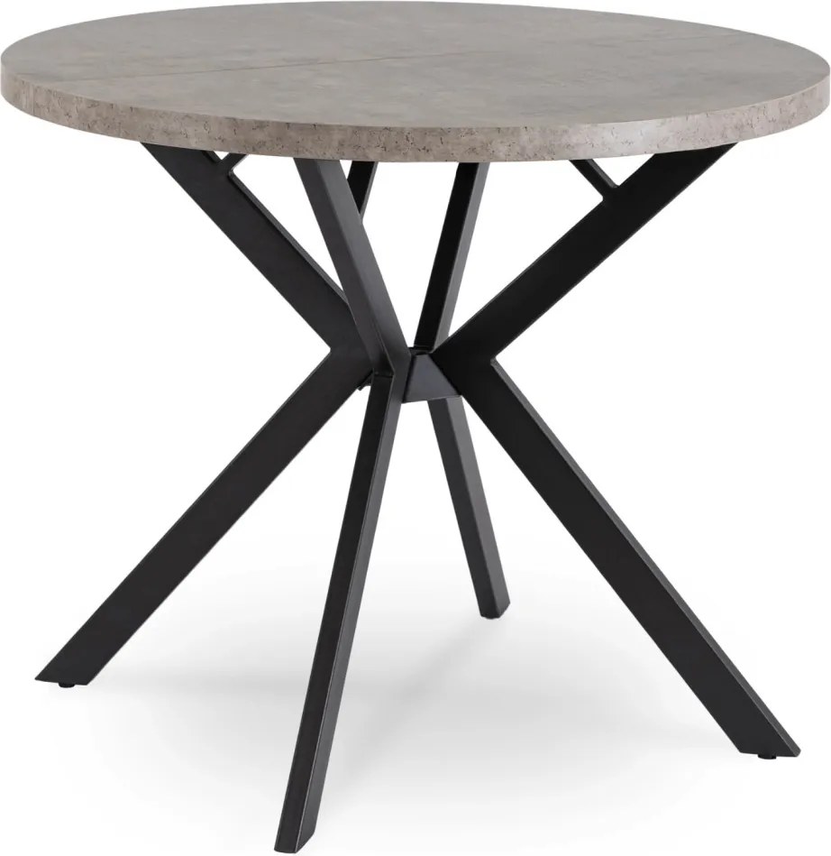 Stół LUGO Rozkładany 90-190 cm Beton/Czarny