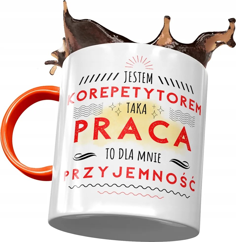 Narancssárga bögre korrepetitornak Ajándék fényképes nyomtatással