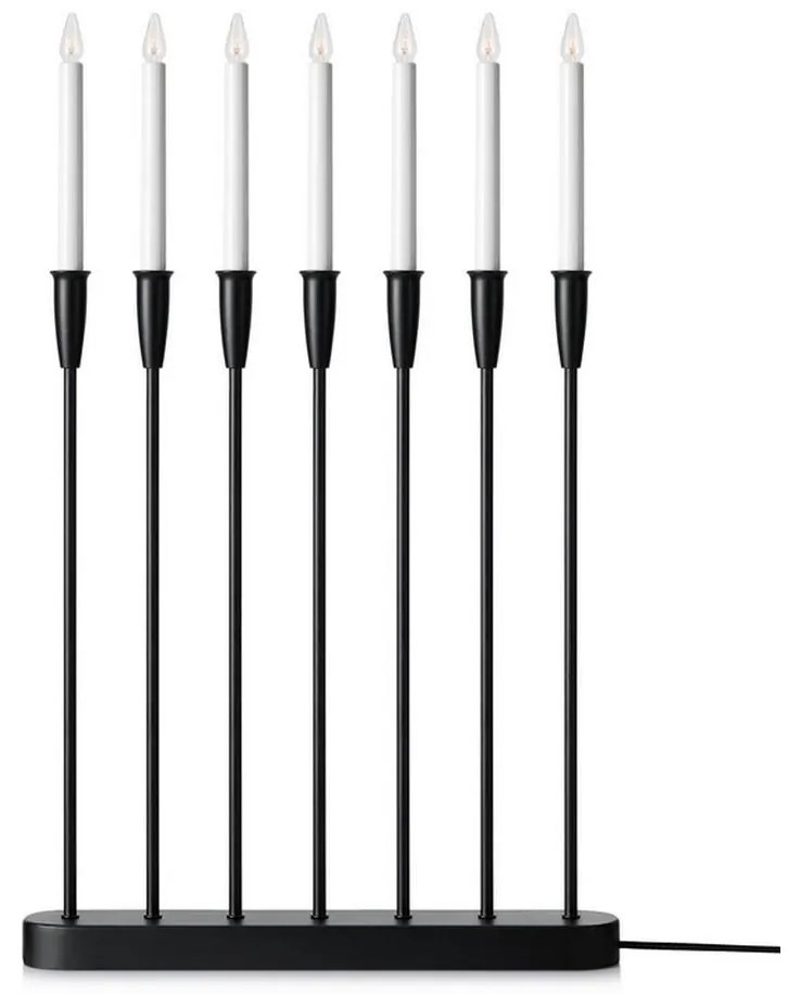 Markslöjd Markslöjd 705279 - Karácsonyi gyertya GRASSE 7xE10/3W/230V fekete ML0771