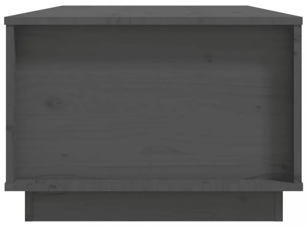 szürke tömör fenyőfa dohányzóasztal 100 x 50 x 35 cm