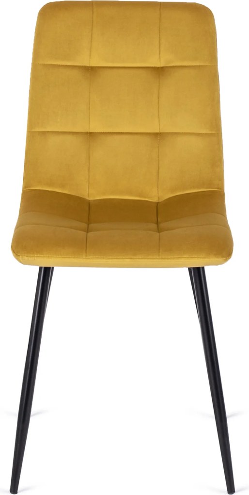 Szék mustársárga színben, bársony kárpittal. PERU