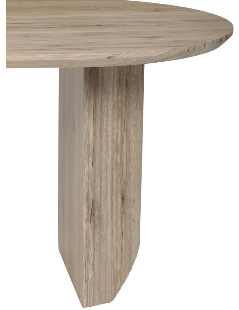 Masă de sufragerie, 200x100x76 cm, blat MDF, decor 3D stejar san remo