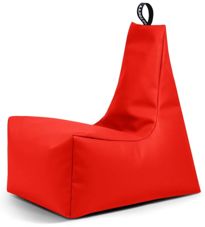 Piros bőrutánzat babzsákfotel Icy XL – So Soft?