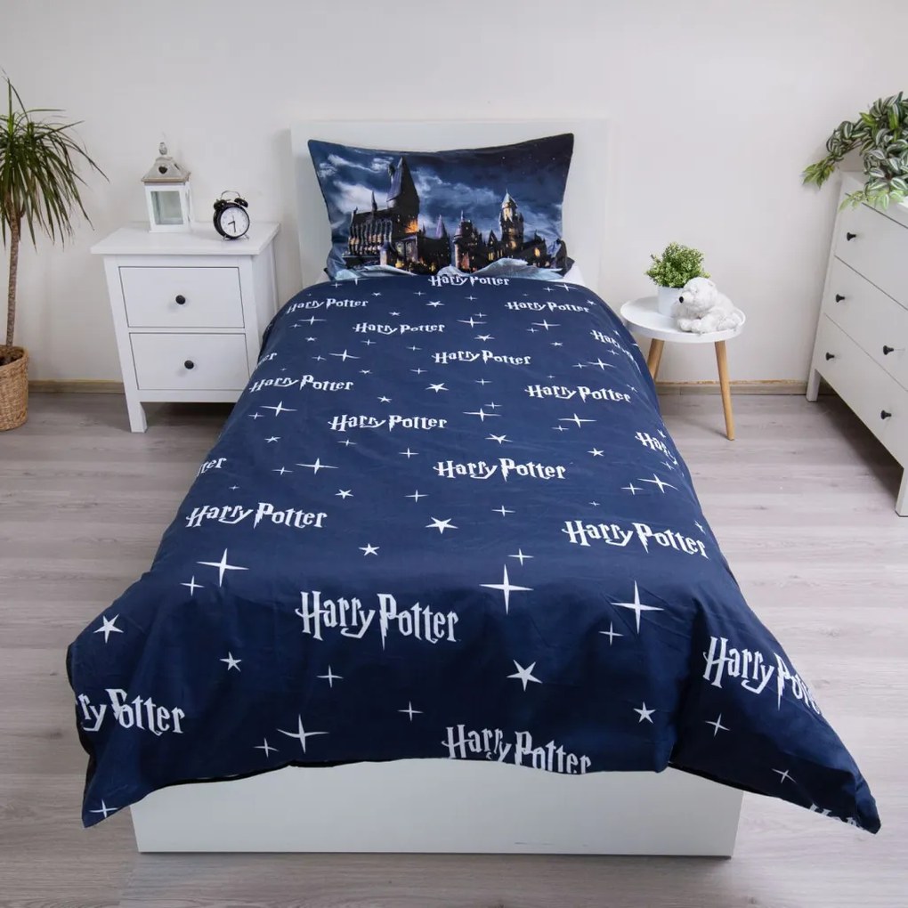 Harry Potter Hogwarts Night ágyneműhuzat 140×200cm, 70×90 cm microfibre