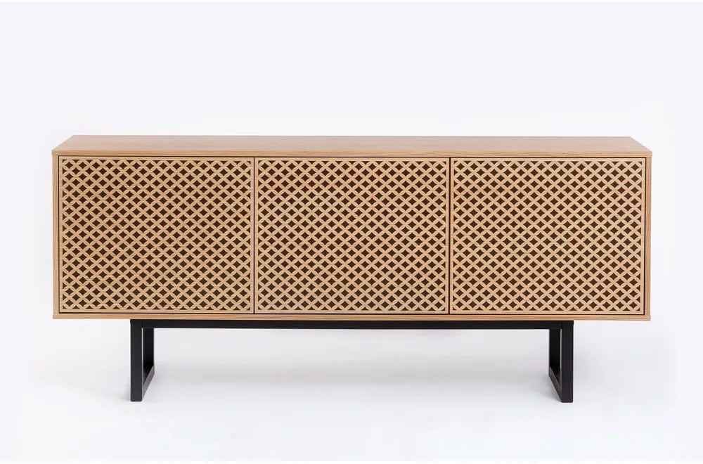 Camden Diamond komód tölgy dekorral, 175 x 75 cm - Woodman