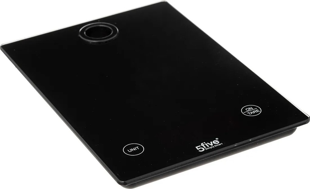 Konyhai mérleg Lapos Fekete Konyhai üveg LCD kijelző 5g/5kg