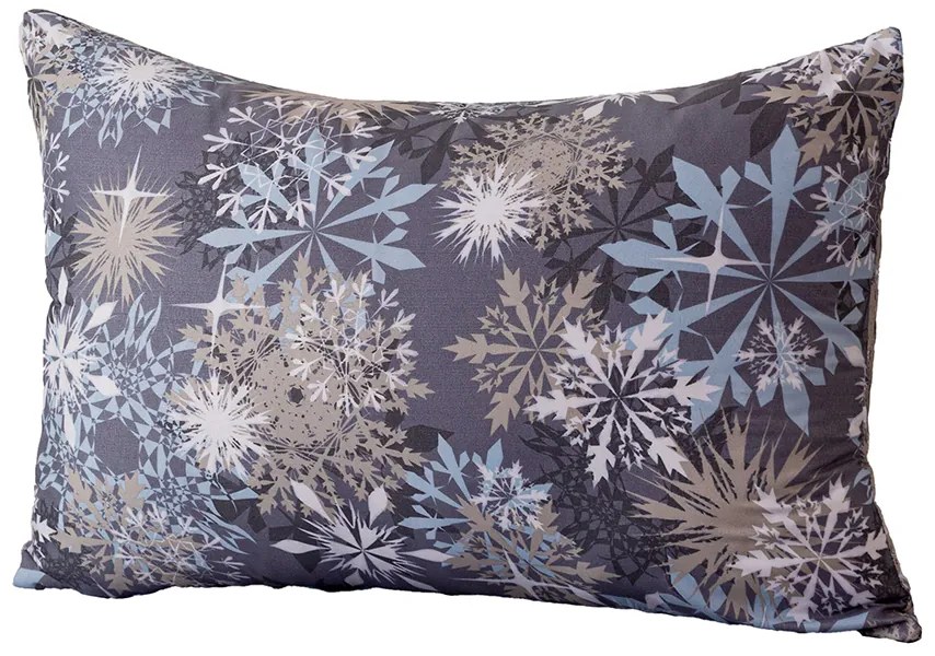 SNOWFLAKE kék-szürke 2 darabos díszpárnahuzat szett 50x70cm