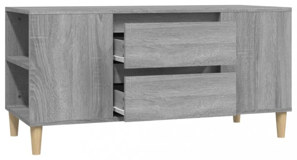 szürke sonoma színű szerelt fa TV-szekrény 102x44,5x50 cm