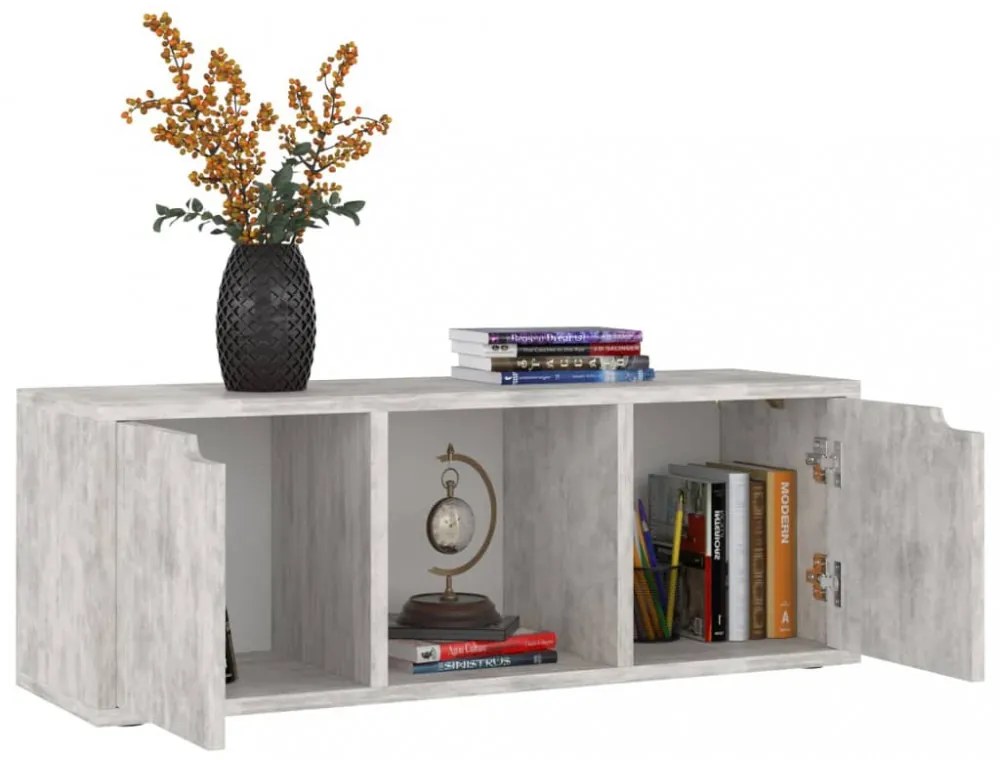 betonszürke szerelt fa TV-szekrény 88,5 x 27,5 x 30,5 cm