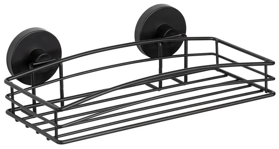 WENKO 24732100 - VACUUM-LOC kerek polc, 26 x 14 cm, fekete