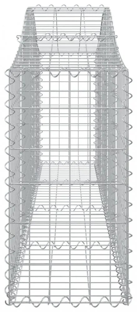 7 db íves horganyzott vas gabion kosár 200x30x60/80 cm