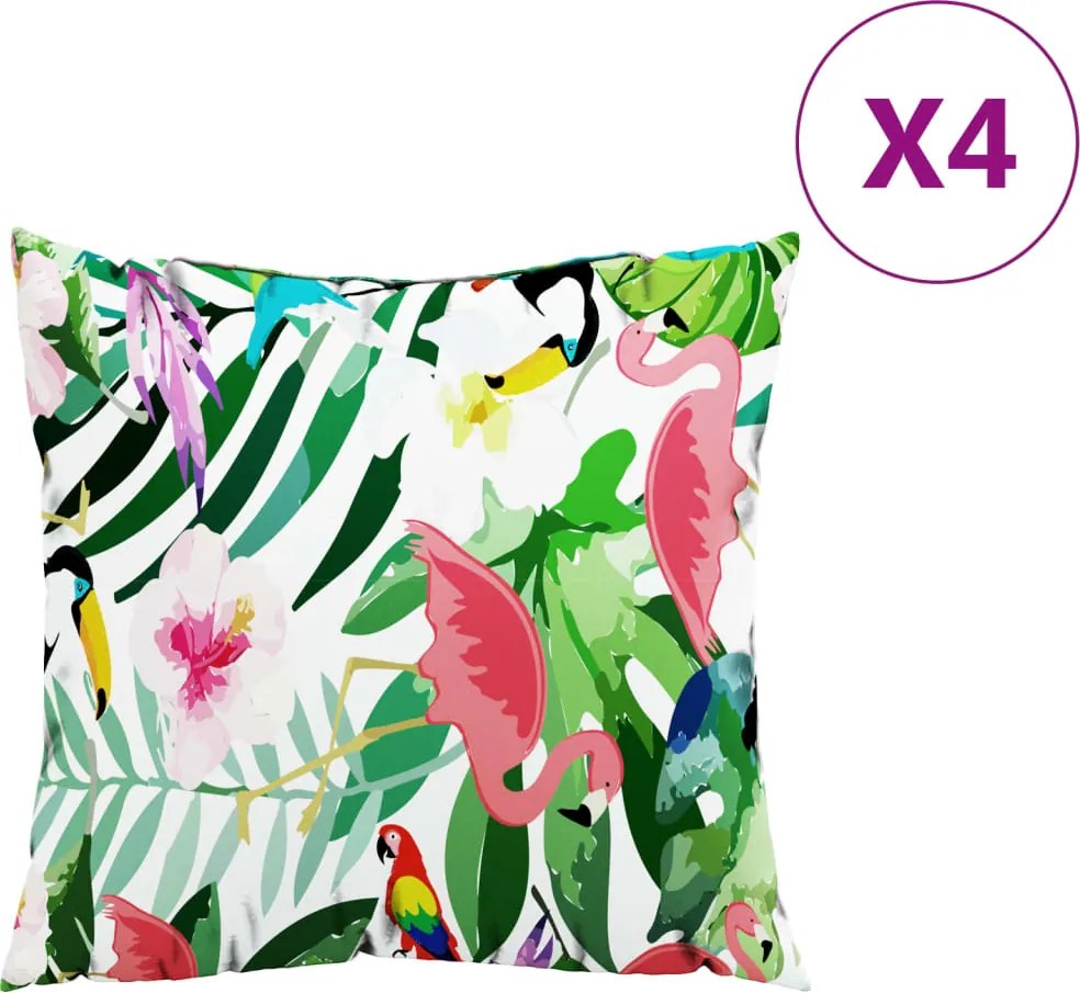 vidaXL 4 db többszínű szövet díszpárna 60 x 60 cm