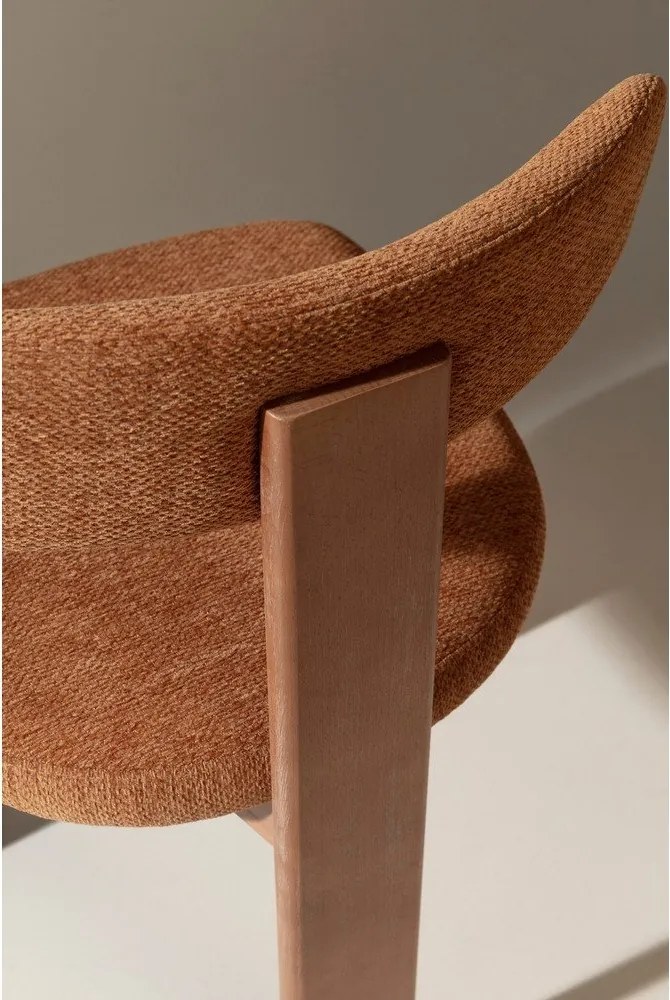 Téglavörös kárpitozott étkezőszék szett 2 db-os Nadia – MOME