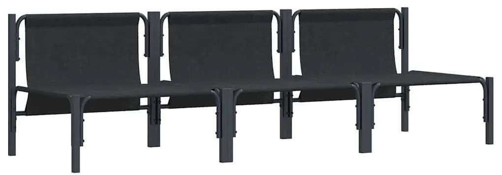 Kültéri Bútor párnával párnával 3 pcs Antracit Acél